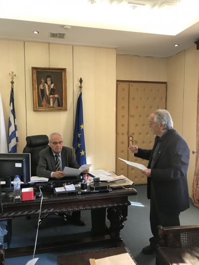 ΔΕΛΤΙΟ ΤΥΠΟΥ - ΑΝΤΟΠΡΟΣΩΠΕΙΑ ΤΟΥ Δ.Σ. ΕΠΙΣΚΕΦΘΗΚΕ ΤΟΝ ΔΗΜΑΡΧΟ ΖΑΚΥΝΘΟΥ Κο ΑΡΕΤΑΚΗ
